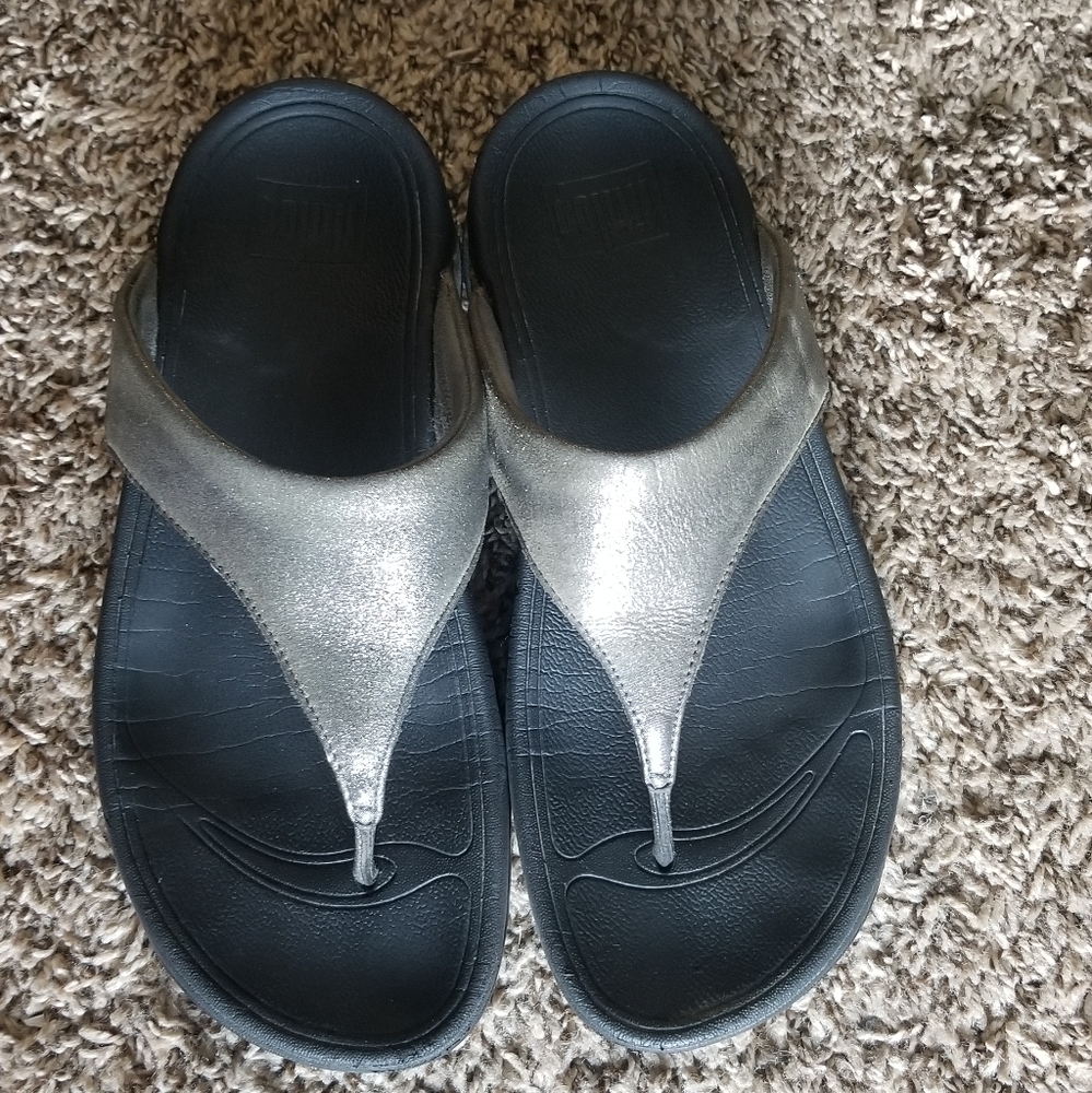 Fit Flop Lulu Shimmer suede silver 8